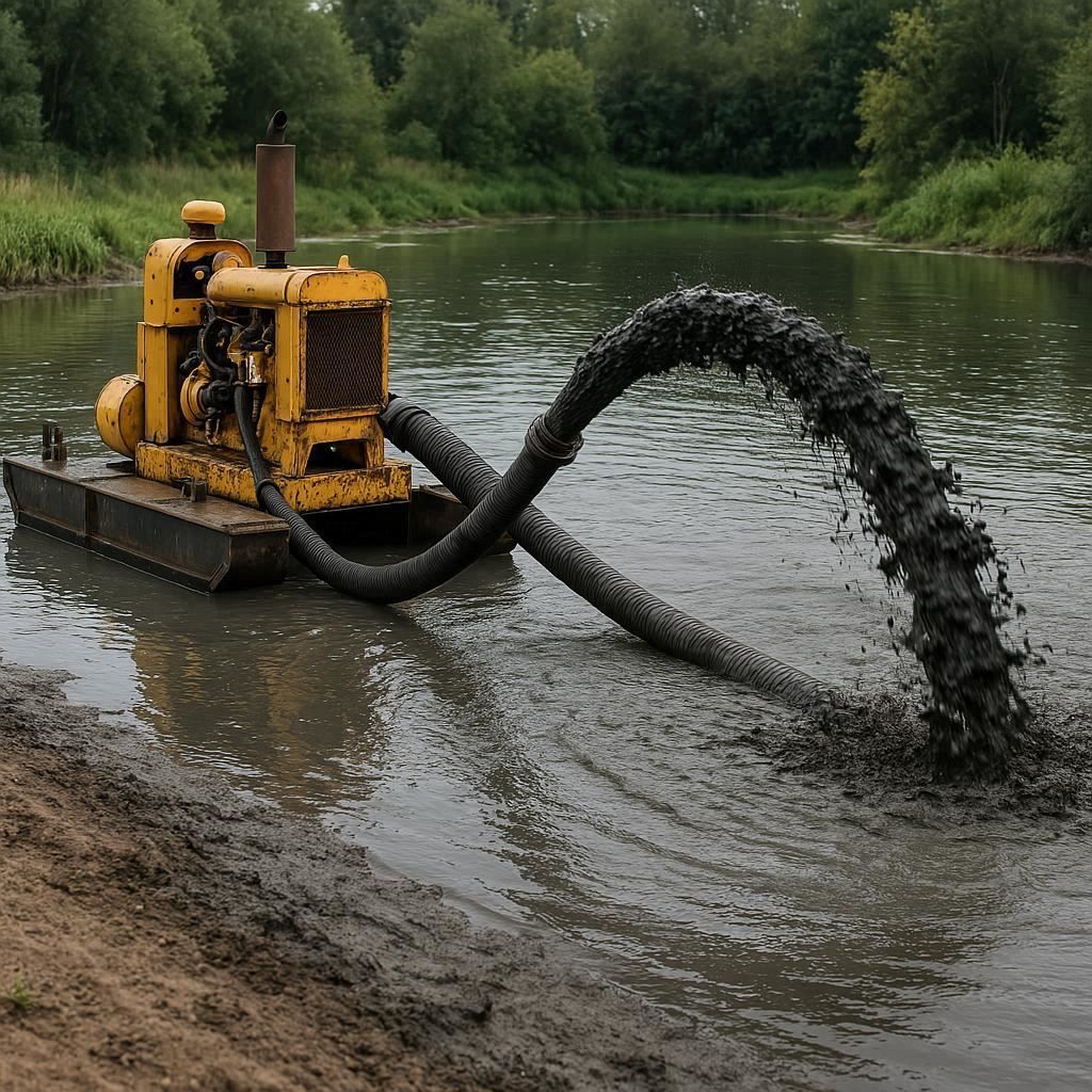 Очистка прудов и водоемов от ила в Сосновом Боре